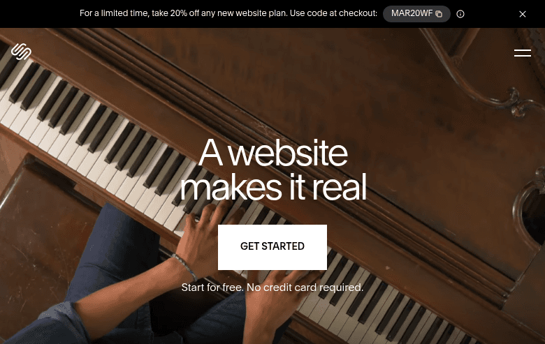 Squarespace — a website makes it real