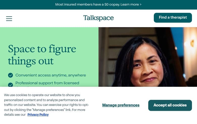 Talkspace — space to figure things out, online therapy